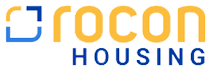 Das Logo Rocon in transparent mit der zusätzlichen Aufschrift "Housing"